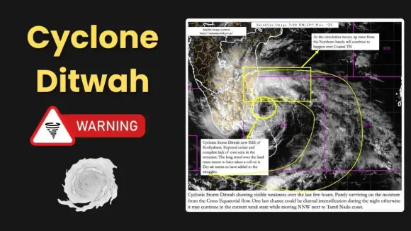 IMD Red Alert: How Dangerous Is Cyclone Ditwah for South India?