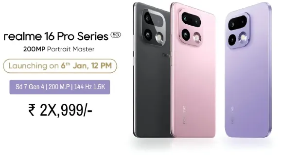 Realme 16 Pro Series Launching on January 6 in India: Urban Wild Design, 200MP Camera & Snapdragon Power
