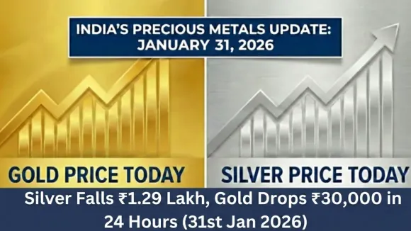 Gold and Silver Prices Crash: Silver Falls ₹1.29 Lakh, Gold Drops ₹30,000 in 24 Hours