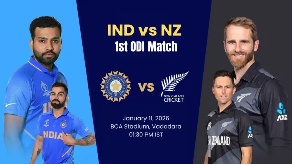 IND vs NZ 1st ODI 2026: Date, Time, Venue, Live Streaming and Head-to-Head Details