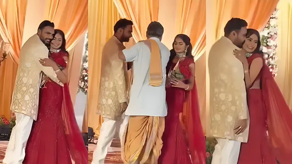 Wedding Viral Video: Bride & Groom’s Romantic Kiss Moment on Stage, Suddenly Stopped by Pandit Ji