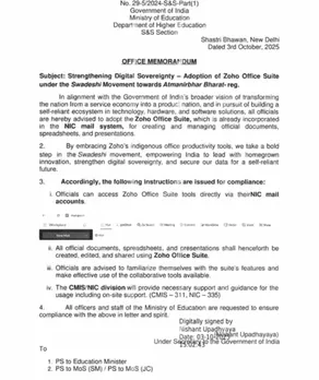 Dept Of Education Makes Zoho Compulsory For Official Work 