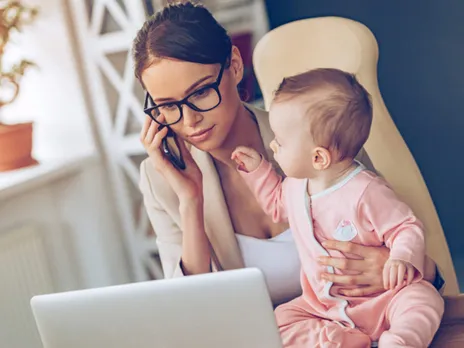 working women with infant