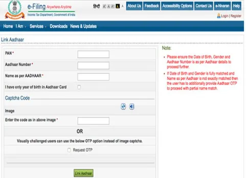 Aadhar card, Pan card, income tax