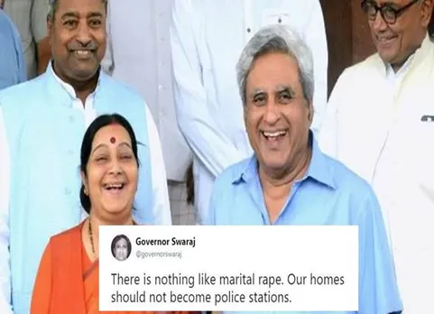 "மனைவியை கட்டாயப்படுத்தி பாலியல் உறவு கொள்வது குற்றமல்ல”: சுஷ்மா கணவர் சர்ச்சை கருத்து