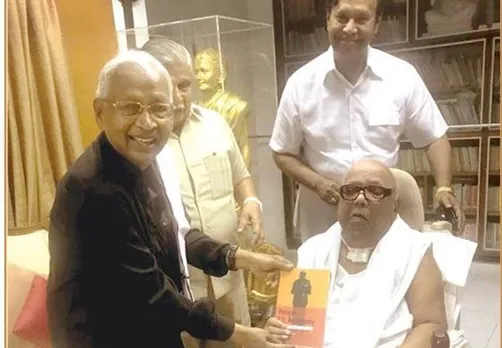 கருணாநிதியுடன் வீரமணி-திருநாவுக்கரசர் சந்திப்பு