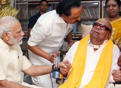 modi met karunanidhi