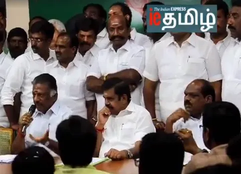 "சைலன்ஸ்... பேசிக்கிட்டு இருக்கேன்ல!!"  முதல்வர் முன் டென்ஷனான ஓ.பி.எஸ்! (வீடியோ)