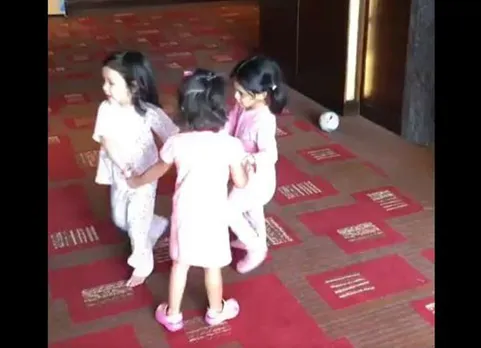 dhoni raina and harbajan daughters play