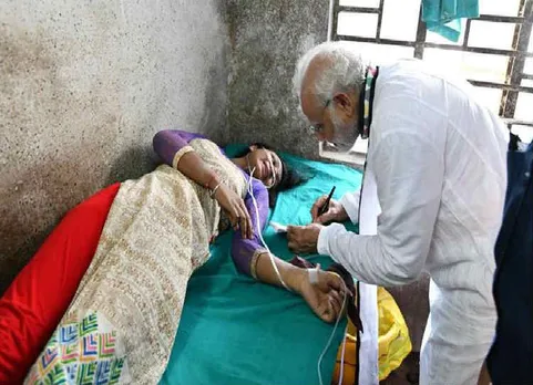 மருத்துவமனைக்கு சென்ற மோடியை நெகிழ வைத்த பெண்..  என்ன கேட்டார் தெரியுமா?