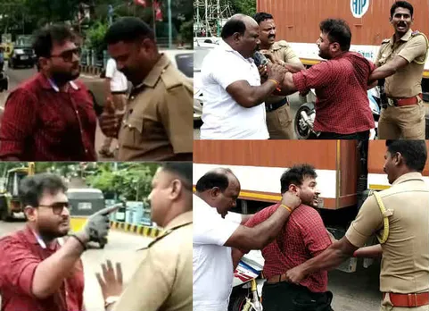 Nagercoil youth police fight, நாகர்கோவில் இளைஞர்