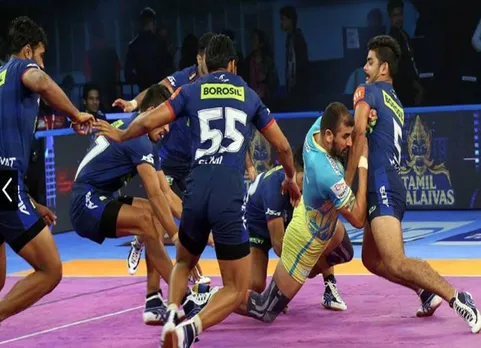 Pro Kabaddi League 2018: Haryana Steelers,Tamil Thalaivas match ends in tie - ஒரு நிமிடத்தில் வெற்றியை கோட்டைவிட்ட தமிழ் தலைவாஸ்!