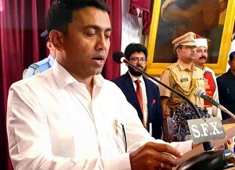 Goa floor test, Pramod Sawant takes oath of Goa C M