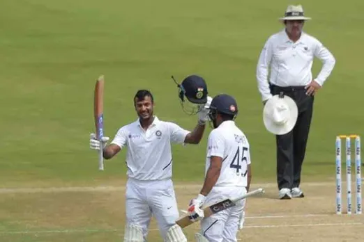 india vs south africa, india vs south africa 1st test day 2, india vs south africa 1st test, ind vs sa, mayank agarwal,மயங்க் அகர்வால், மயங்க் அகர்வால் இரட்டை சதம், இந்தியா - தென் ஆப்பிரிக்கா டெஸ்ட் கிரிக்கெட், mayank agarwal double century, rohit sharma, cricket news