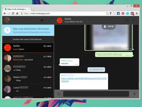 WhatsApp Web Dark Theme