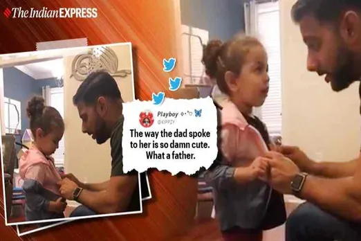 toddler steals classmates jacket, girl steal classmates toddler, toddler interrogated by father after stealing coat from school, தோழனின் கோட்டை வீட்டுக்கு எடுத்துவந்த சிறுமி, சிறிமியை விசாரிக்கும் தந்தை, வீடியோ வைரல், சிறுமி மிலா, girl mila, toddler mila, toddler bring home classmates coat, toddler videos, trending Tamil indian express news