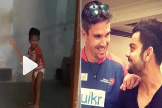 indian captain Virat Kohli impressed by ‘unreal’ talent recommended by Kevin Pietersen - டயப்பர் பையனுக்கு கோலியின் தயவால் இந்திய அணியில் இடம் கிடைக்குமா? அசர வைக்கும் பேட்டிங் (வீடியோ)
