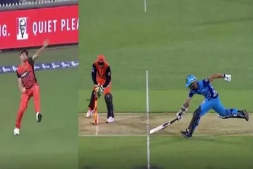 Big Bash League: Jhye Richardson ‘bowls’ from boundary line to get batsman run out - எல்லைக் கோட்டில் இருந்து பவுலிங்; கீப்பரே நம்பாத ரன் அவுட் - இது Big Bashல் மட்டும் சாத்தியம் (வீடியோ)