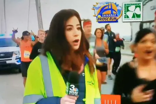 america, georgiya, tv live, broadcast, tv anchor, runners, misbehave, harass