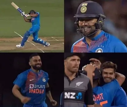 ind vs nz 3rd t20 super over rohit six video