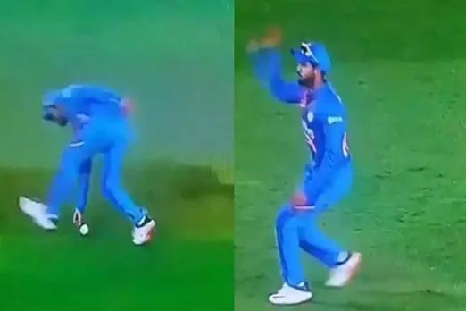 Manish Pandey, fake fielding at Auckland ind vs nz - மனீஷ் பாண்டே ஏமாத்து வேலை - பெனால்டியில் இருந்து தப்பித்த இந்தியா (வீடியோ)