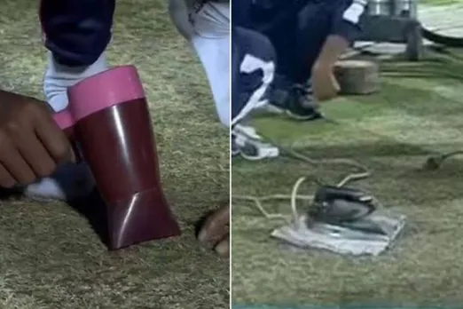 hair dryer, iron boc, vacuum cleaner used dry pitch ind vs sl 1st t20 virat kohli - INDvsSL: ஹேர் டிரையர், அயர்ன் பாக்ஸ் - கிண்டலுக்கு ஆளான பிசிசிஐ, கோலி ஷாக்! (வீடியோ)