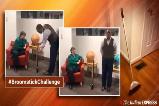 nasa, broomstick challenge, nasa broomstick challenge viral video, nasa bursts myth viral video, twitter, twitter reactions, indian express, indian express news