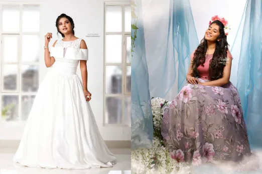 Tamil TV celebrities in gown