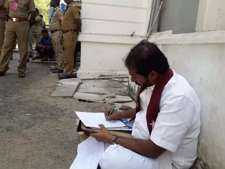 thamimum ansari mla dharna at TN assembly against caa