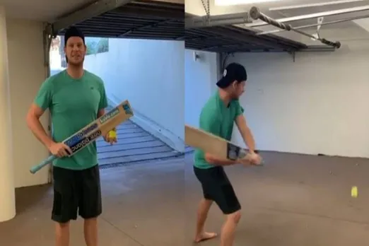 steve smith, steve smith batting, steve smith lockdown, steve smith instagram, steve smith isolation batting, ஸ்டீவ் ஸ்மித், கிரிக்கெட் செய்திகள், விளையாட்டு செய்திகள்