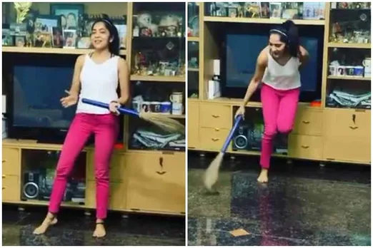 ramya vj, vj ramya dance, ramya dance for vaathi coming song, ரம்யா டான்ஸ், வாத்தி கமிங், வைரல் வீடியோ, ramya sweeping home and dancing viral video, ramya dance viral video, coronavirus, lock down, covid-19