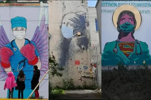 Coronavirus-inspired murals and public art from around the globe