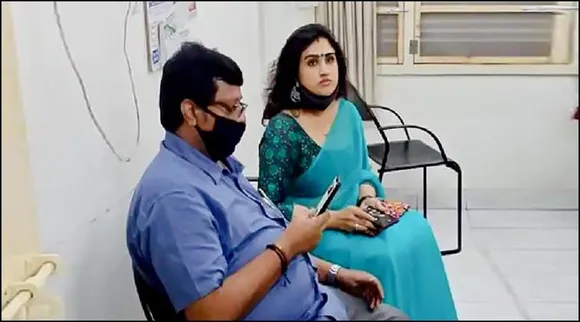 Vanitha Vijayakumar appears for enquiry at Vadapalani Police Station