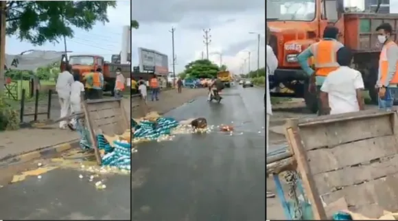 Egg seller's cart allegedly overturned by civic officials in Indore