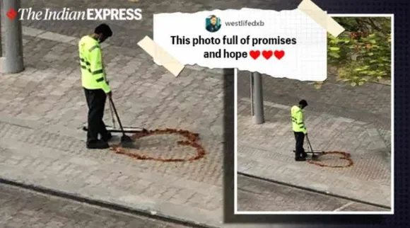 Telangana, Dubai, telangana man, heart with flowers, Instagram, trending news, viral news, indian express news