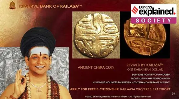 Nithyananda, Kailasa, reserve bank, currency, Godman, nithyananda, swami nithyananda, nithyananda country, kailasa, reserve bank of kailasa, indian express
