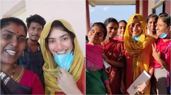 actress sai pallavi, sai pallavi went to college to write exam, சாய் பல்லவி, தேர்வு எழுத கல்லூரிக்கு சென்ற சாய் பல்லவி, வைரல் புகைப்படம், திருச்சி, sai pallavi went to tiruchy college, sai pallavi went to write exam, sai pallavi photos with students goes viral, sai pallavi, tiruchy