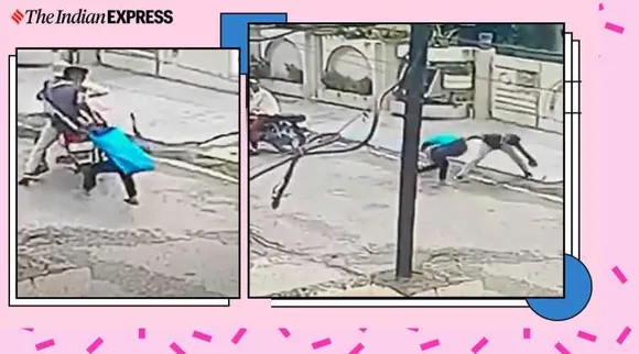 punjab, punjab girl fights phone snatcher, phone snatcher viral video, mobile snatcher bike viral video, brave girl, trending, indian express, indian express news