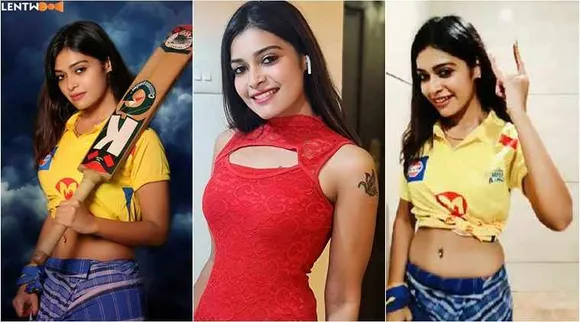 ipl, csk, vijay tv serial actress dharsha gupta, dharsha gupta support to csk, விஜய் டிவி, தர்ஷா குப்தா, தர்ஷா குப்தா சிஎஸ்கேவுக்கு ஆதரவு, தர்ஷா குப்தா புகைப்படம் வைரல், chennai super kings, csk, dharsha gupta photos, tamil serial news, tamil viral news
