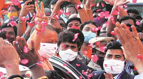 GHMC polls, Hyderabad polls, Hydeabad civic polls, yogi adityanath, யோகி ஆதித்யநாத், அமித்ஷா, ஐதராபாத், ஹைதராபாத், பாக்யநகர், பாஜக, ஐதராபாத் மாநகராட்சி தேர்தல், amit shah, hyderabad municipal polls, municipal elections, tamil indian express