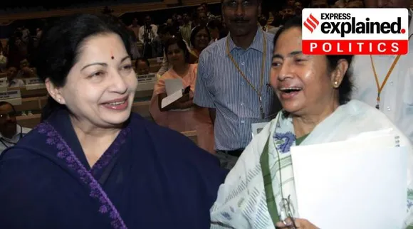 Mamata Banerjee, West Bengal IPS officer, மம்தா பானர்ஜி, ஜெயலலிதா, ஐபிஎஸ் அதிகாரிகளை மத்திய பணிக்கு அனுப்ப மறுத்த ஜெயலலிதா, IPS officers, Jayalalitha, Tamil Indian Express