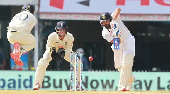 Cricket news in tamil Chennai test Ind vs eng Rohit Sharma hits century and rahane hits fifty