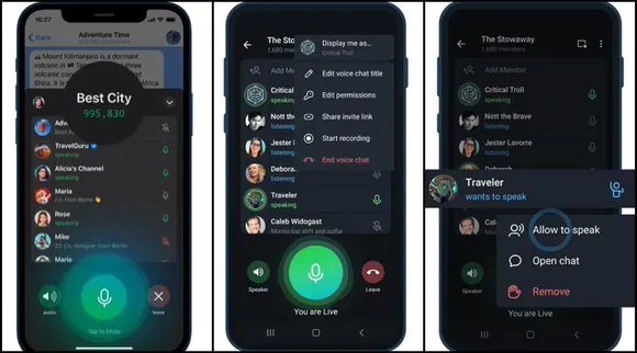 Telegram launches voice chats 2 0 to take on clubhouse spaces Tamil News