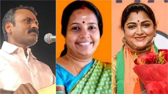 bjp, bjp candidates list, tamil nadu assembly elections 2021, பாஜக, பாஜக வேட்பாளர்கள் பட்டியல், குஷ்பூ ஆயிரம் விளக்கு தொகுதியில் போட்டி, வானதி சீனிவாசன் vs கமல்ஹாசன், l murugan contest in dhrapuram, kushboo contest in thousand light, vanathi srinivasan