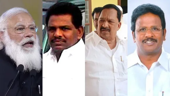 DMK candidates mocking bjp, dmk candidates asking PM Modi to campaign, திமுக வேட்பாளர்கள், பிரதமர் மோடி, பிரதமர் மோடியை கலாய்த்த திமுக வேட்பாளர்கள், dmk, bjp, dmk candidates mocking in pm modi twitter, அனிதா ராதாகிருஷ்ணன், தடங்கம் எல் சுப்பிரமணியன், ஆர் காந்தி, எஸ் ஆர் ராஜா, anitha radhakrishnan, thadangam l subramanian, r gandhi, sr raja mla