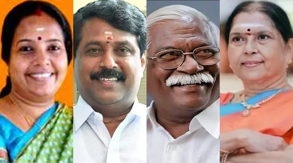 BJP winning 4 seats, after 15 years BJP returns with 4 mla to tamil nadu legislative, tamil nadu legislative, vanathi srinivasan, nainar nagendran, mr gandhi, saraswathi, 15 ஆண்டுகளுக்கு பிறகு 4 பாஜக எம்எல்ஏக்கள் வெற்றி, கோவை தெற்கு, வானதி சீனிவாசன், திருநெல்வேலி, நயினார் நாகேந்திரன், நாகர்கோவில், எம்ஆர் காந்தி, மொடக்குறிச்சி, சரஸ்வதி, bjp winning 4 mlas, coimbatore south, tirunelveli, nagarkovil, modakurichi