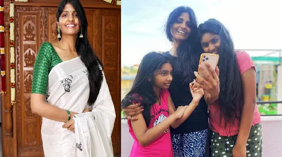 மளமளவென வளர்ந்த 2 மகள்களுடன் காரக்குழம்பு கனி: இப்படி ஜோடியா பார்க்க எவ்ளோ அழகா இருக்கு!
