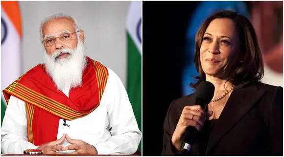Kamala Harris, Narendra Modi, vaccine