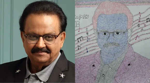 spb birthday, sp balasubramaniyam birthday, singer sp balasubramaniyam, spb 75th birthday, salem youth tribute to spb, எஸ்பிபி, எஸ்பி பாலசுப்ரமணியம், எஸ்பிபி பிறந்த நாள், பாடல் வரிகளால் எஸ்பிபியை வரைந்த இளைஞர், a youth drawing spb portrait by song lyrics, tamil cinema, paadum nila spb, paadum nila spb birthday