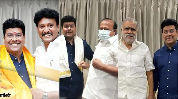 Sabareesan birthday, cm mk stalin, sabareesan comes on screen, DMK Ministers meets Sabareesan, sabareesan birthday dmk ministers wishes sabareesan, சபரீசன் பிறந்தநாள், அமைச்சர் அன்பில் மகேஷ், திண்டுக்கல் ஐ பெரியசாமி, எம் ஆர் கே பன்னீர்செல்வம், anbil mahesh, mrk panneerselvam, dindigul I periyasamy, sabareesan birthday news